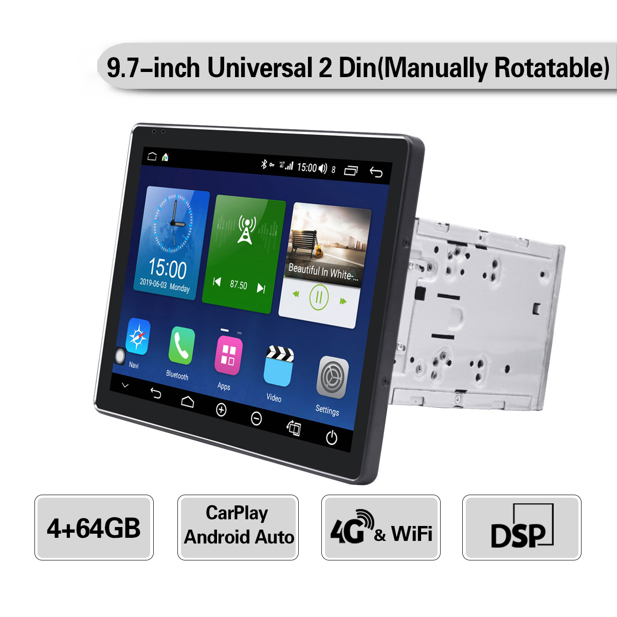 Latest Vertical Hd Touch Screen Android 8 1 Double Din Car Stereo