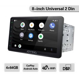joying 4g lte 8 inch double din car media player hd 1280 720 android 8 1 0 head unit