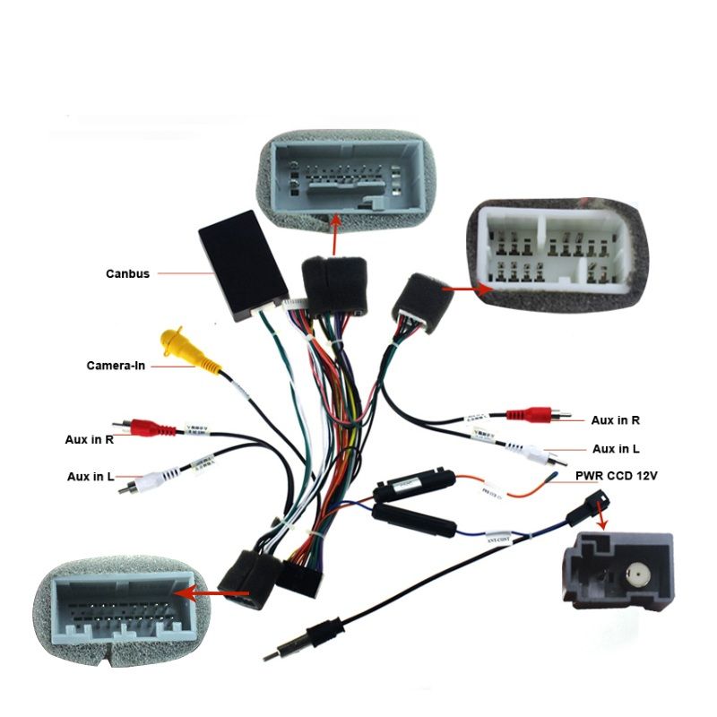 Best Aftermarket Android Car Stereo Wiring Camera Canbus Harness adapter