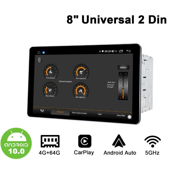 atoom merk Lucht Joying 8 inch Double Din Radio HD 1280*800 Android Stereo