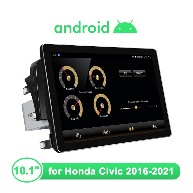 Joying 10.1 Inch Honda Civic 2016-2021 Plug-And-Play Head Unit 1920X1200 HD Screen