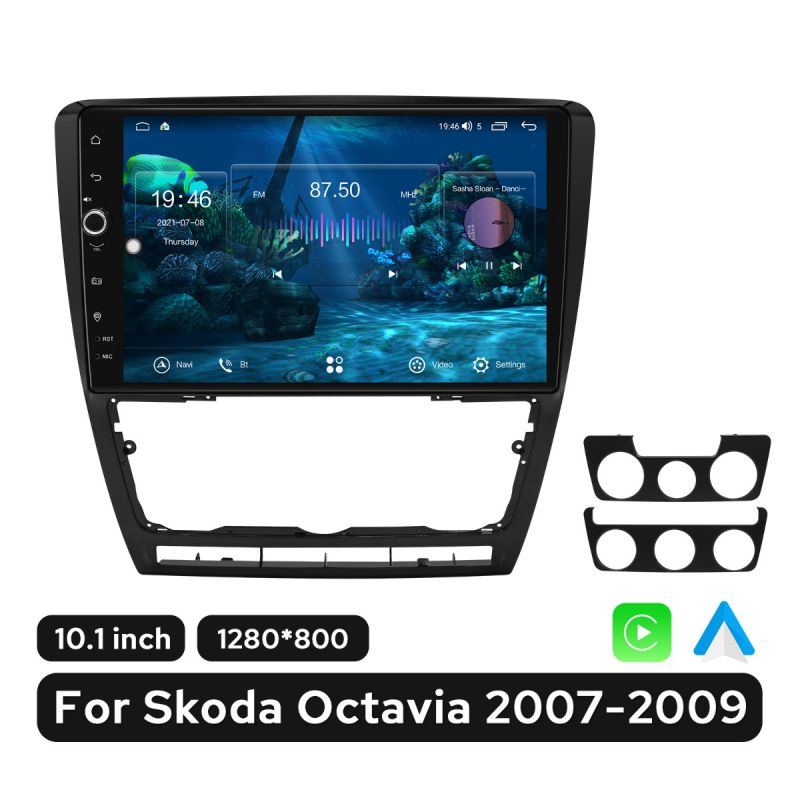 Joying 10.1 Inch Full-Fit Screen Car Radio For 2007-2009 Skoda Octavia Support OME SWC
