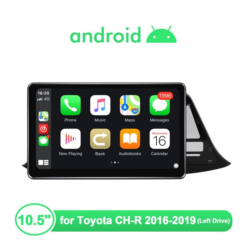 Joying 10.5 Inch Car Radio For Toyota CH-R 2016-2019 Support Wireless Android Auto