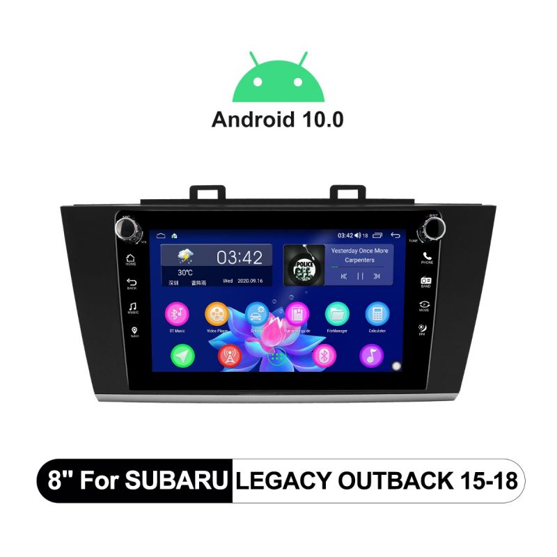 Joying 8 Inch Android Car Stereo For Subaru Legacy Outback 2015-2018 Support OME SWC