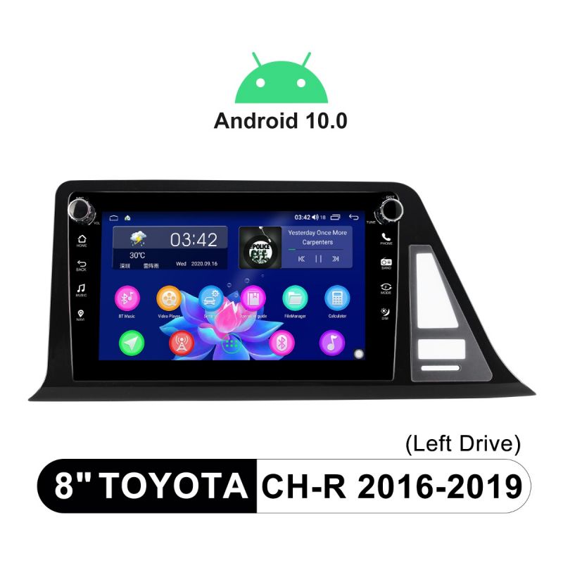 Joying 8 Inch Car Stereo Replacement With Physical Button For 2016-2019 Toyota CH-R