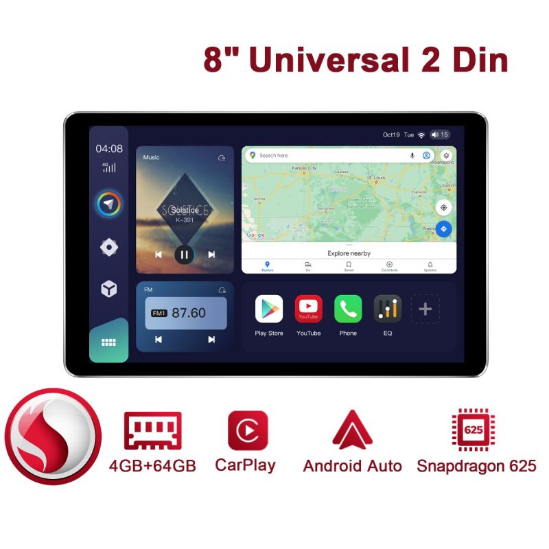 Joying Latest 8 Inch Double Din Universal Car Stereo More Compatible With SIM Card