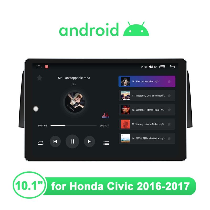 Joying Newest UI 10.1 Inch 1280X800 IPS Screen Car Stereo For 2016-2017 Honda Civic 