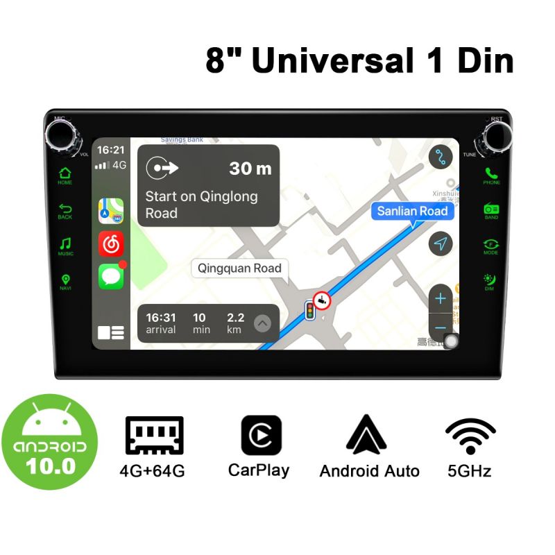 android 10.0 single din stereo
