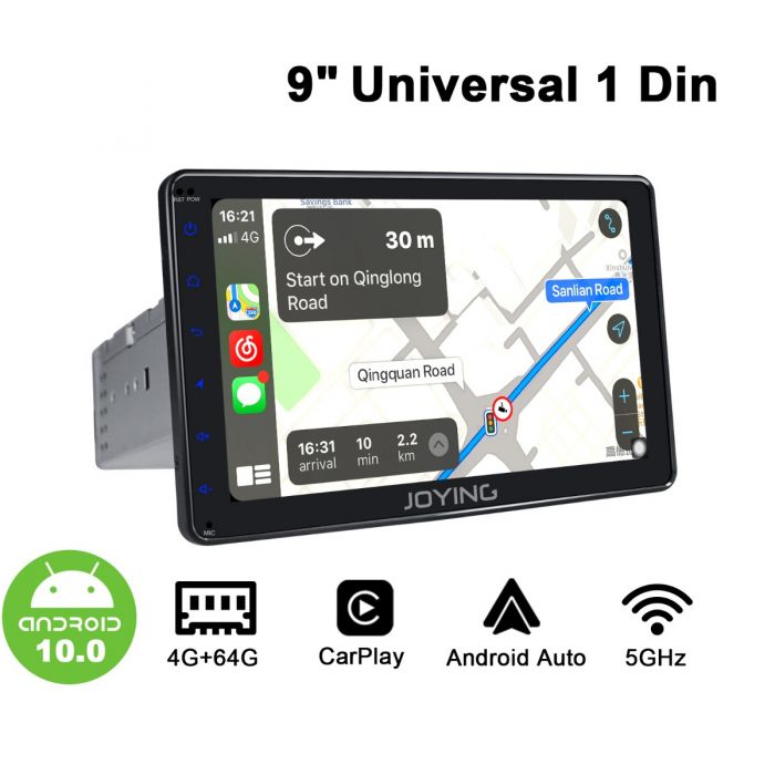 joying 4gb 9 inch single din radio android 10 hd screen 4gb 64gb car media player