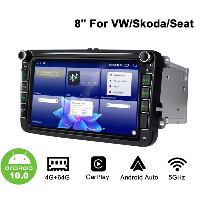 joying 8 inch volkswagen head unit 4gb 64gb android 10 0 gps navigation with dsp
