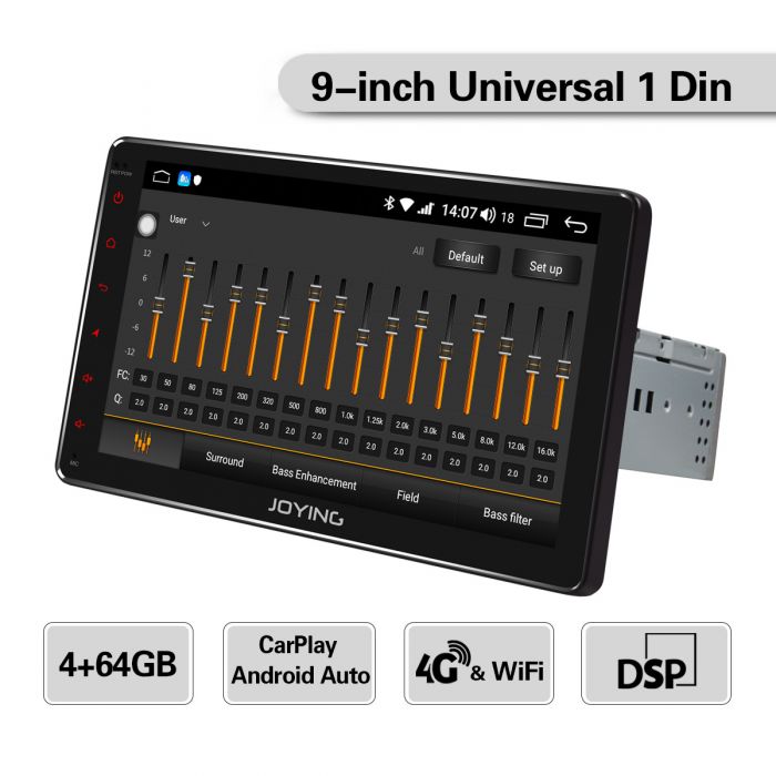 Joying Eu 4gb 9 Inch Single Din Radio Android 8 1 Hd Screen 4gb 64gb Car Media Player