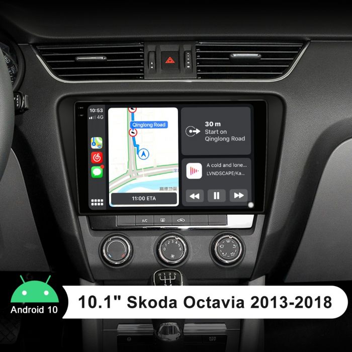 skoda octavia 2013 2018 10 1 inch 1280 720 android 10 car stereo upgrade