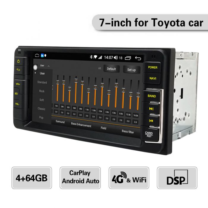 Double Din Toyota Android Car Radio Replacement Joying