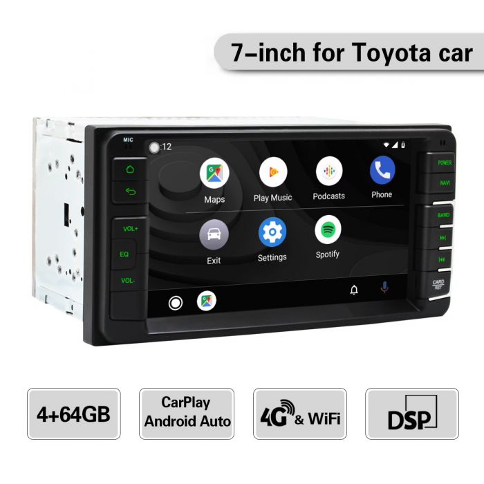 joying eu warehouse 7 inch 4g radio toyota universal head unit android 8 1 car stereo