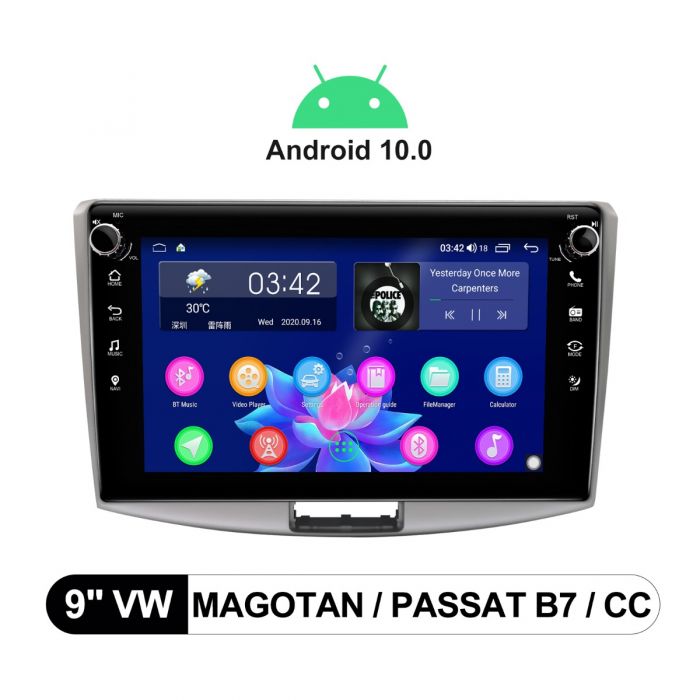 android 10 volkswagen autoradio vw magotan passat b7 cc head unit 9 inch hd screen 4g gps sat navi