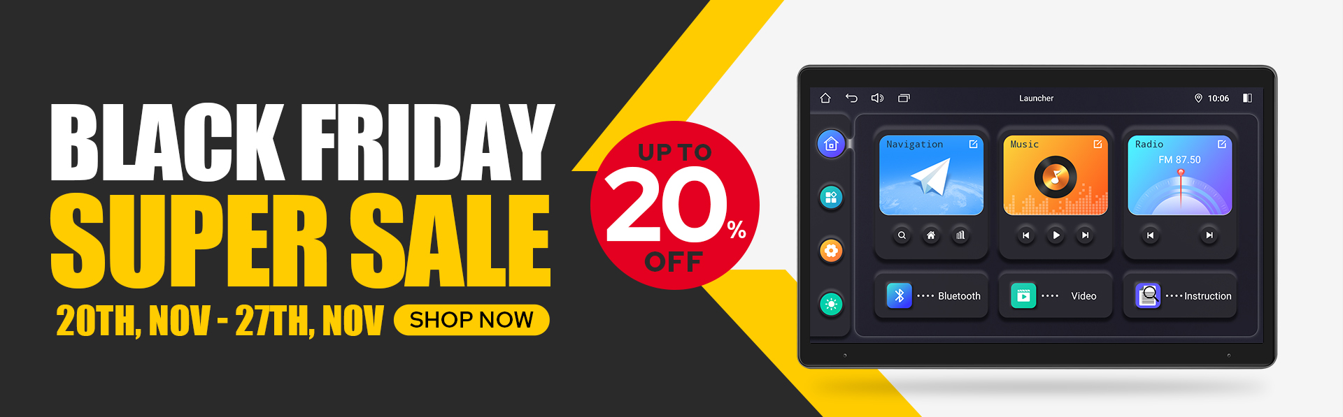 black friday sale, android 12 autoradio, double din head unit, 2k screen radio, discount code