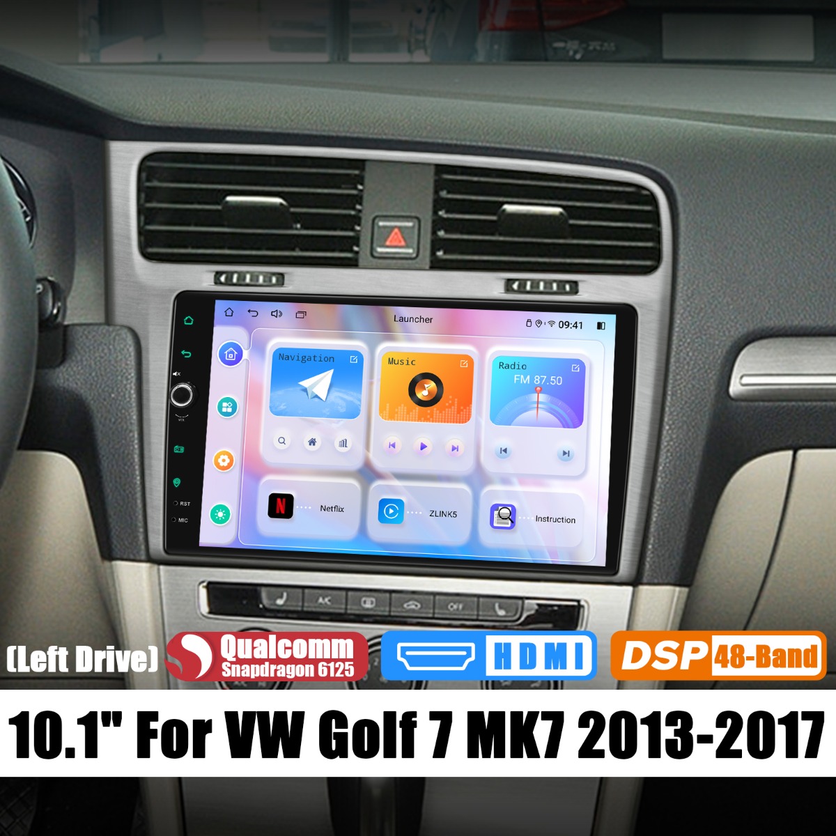 For Volkswagen Polo 2009-2020 Plug And Play 9 inch Android 12 Car Stereo  Radio 