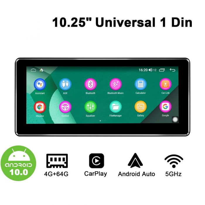 Joying 10.25 1Din Bluetooth Radio Android 10.0 Car Stereo