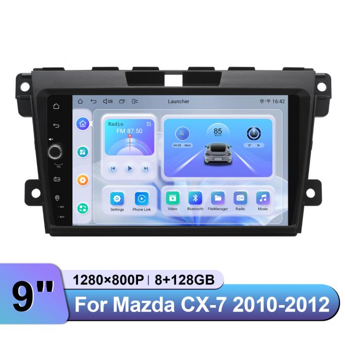 9 Inch DAB+ Aftermarket Stereo Upgrade For Mazda CX-7 2007-2012