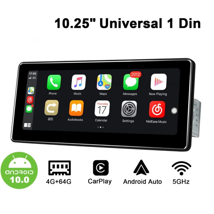 Joying 10.25 1Din Bluetooth Radio Android 10.0 Car Stereo