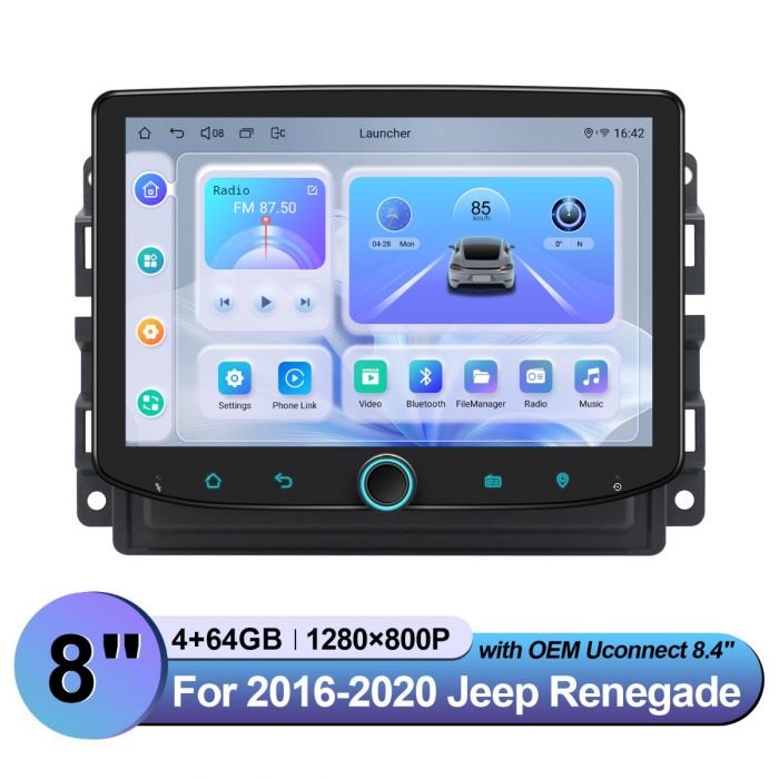 Autoparts-artist 9" Android 13 Car Stereo GPS Radio For Jeep Renegade 2015-2020 – 32GB ROM, CarPlay, Camera Included