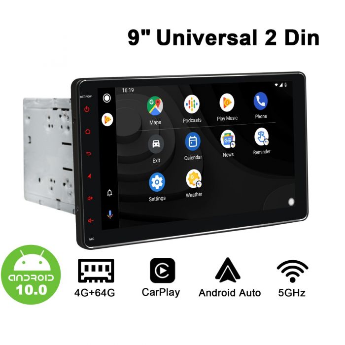 Universal Car Screen Android Auto & Carplay 9 inches