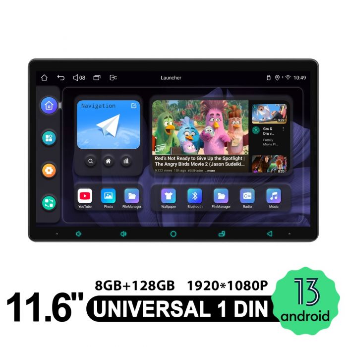 EU Stock & Duty Free］11.6 Inch Floating Car Android 13 Player