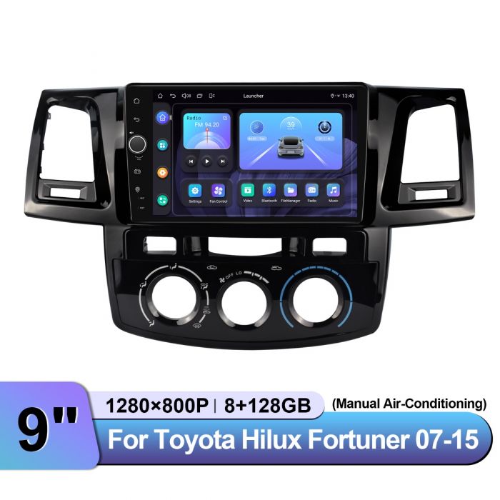 Autoradio Android 15 Pour Toyota Fortuner/SW4/Hilux (2005-2015) - Avec Apple CarPlay, GPS, Neuf Sous Boîte
