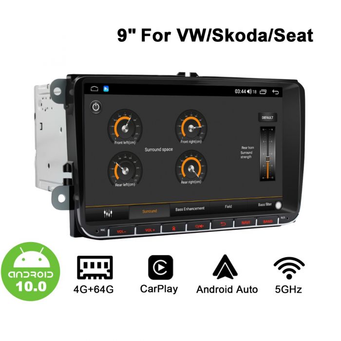 Autoradio & Navigation für VW Seat & Skoda 9, Carplay, Android