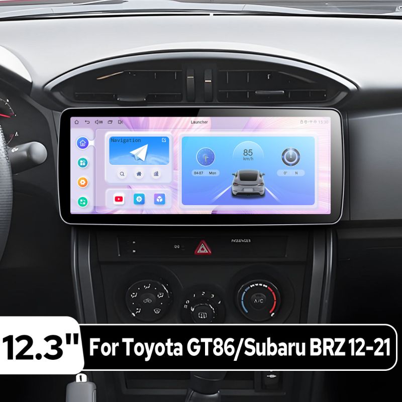 Ulta-Thin Tesla 12.3" Custom Android Head Unit Autoradio For  Toyota GT86/Subaru BRZ/Scion FRS 2012-2021