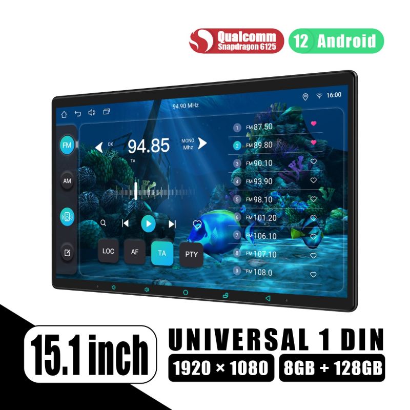 15.1 inch big screen single din radio