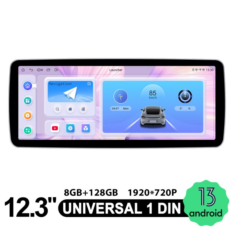 2026 Newest Ultra Thin 12.3 Inch Bluetooth Autoradio DAB+ Car Radio