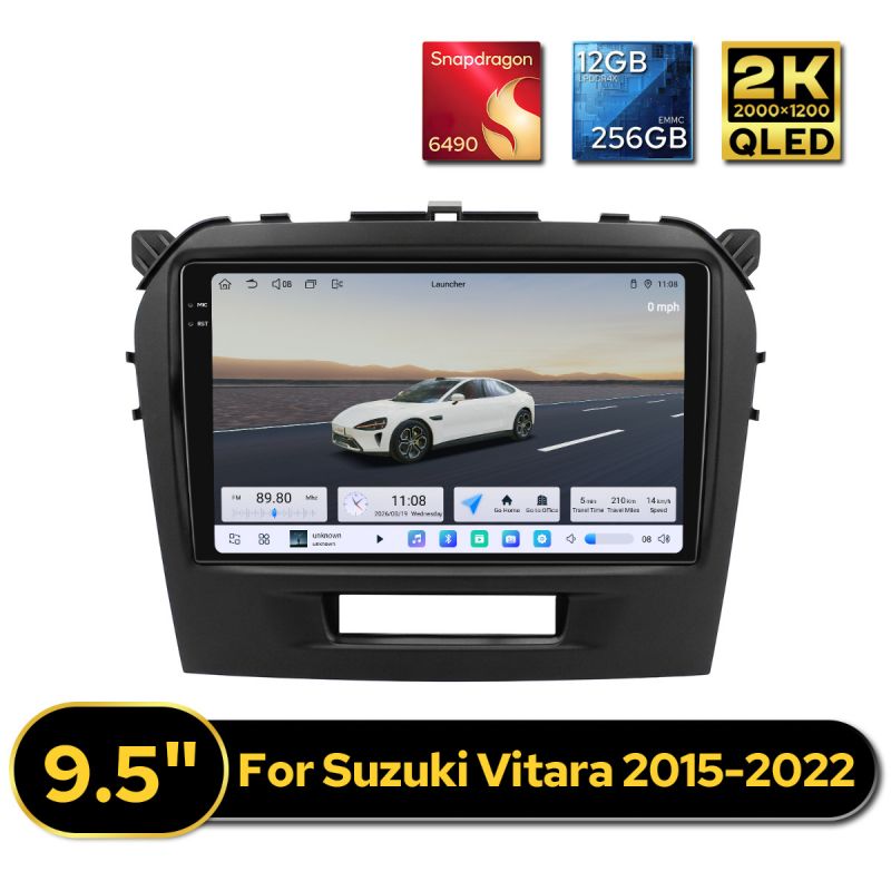 9.5" DAB Car Radio with Android Auto for Suzuki Vitara 2015-2022 LHD/RHD