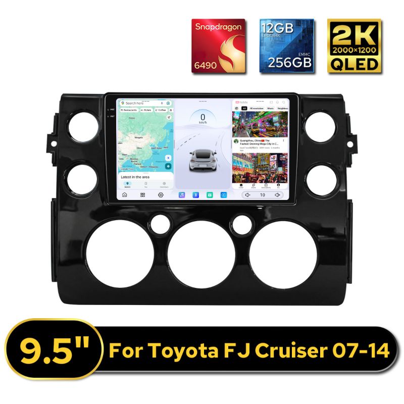 Advanced 9.5 Inch Autoradio GPS Apple Carplay For Toyota FJ Cruiser 2007-2014