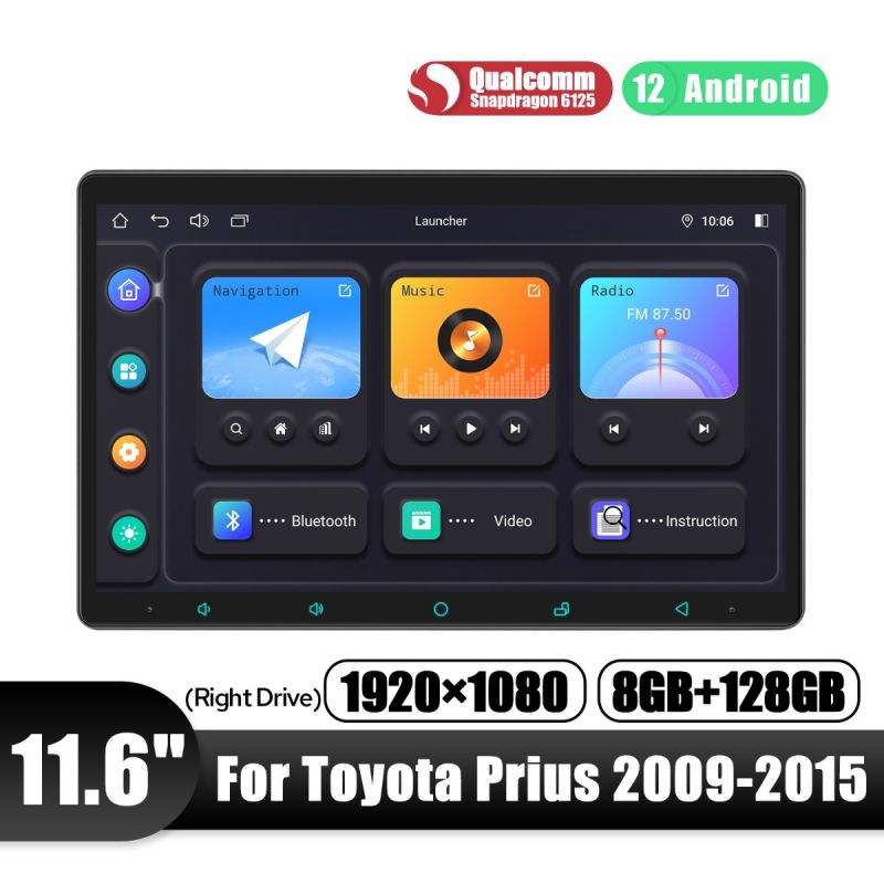 11.6 inch toyota prius stereo
