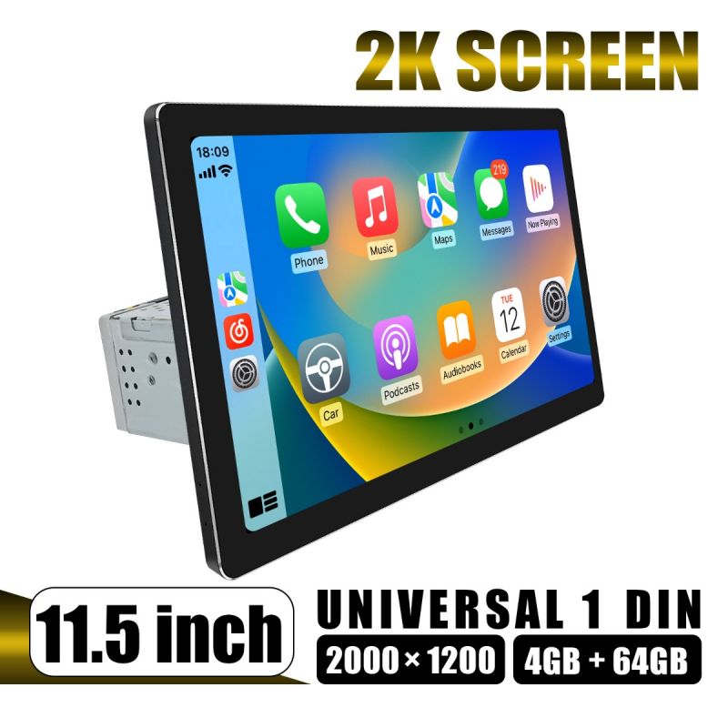 1Din radio with 2k screen