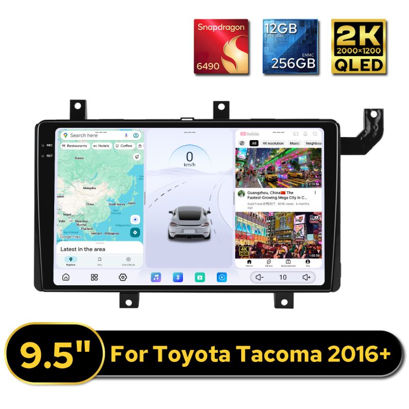 Big Upgrade 9.5 Inch Aftermarket/OEM Infotainment For Toyota Tacoma 2016+