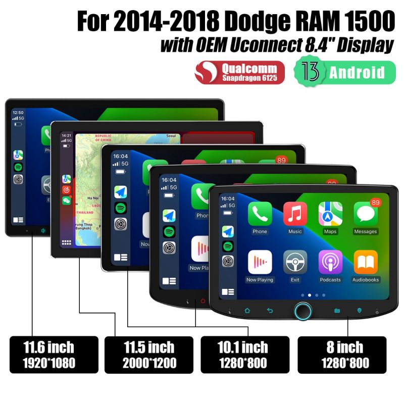 2014-2018 Dodge RAM 1500 Car GPS Navigation System