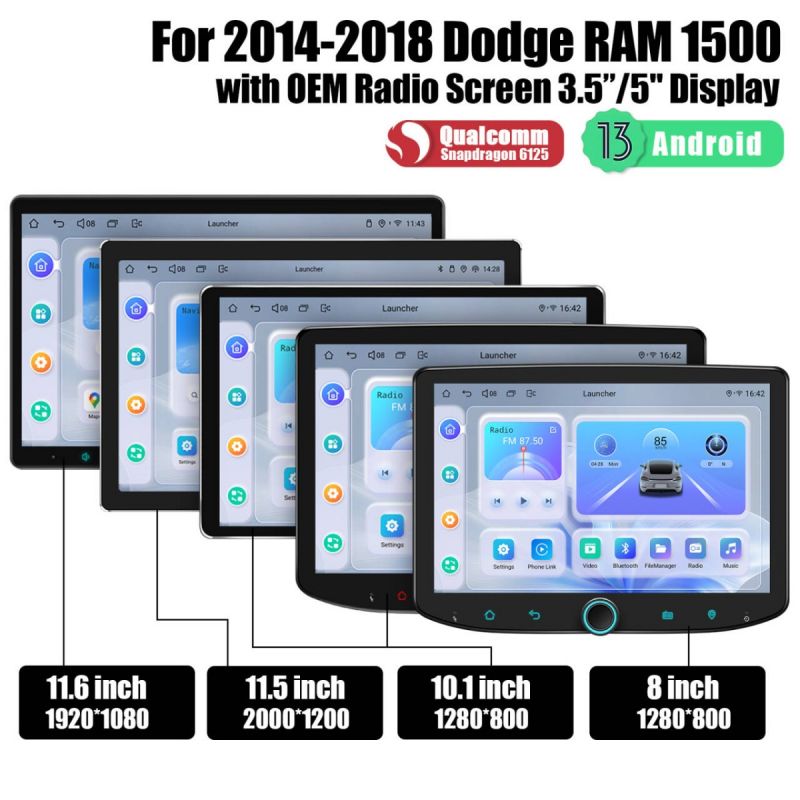 Dodge RAM 1500 2014-2018 Car Radio