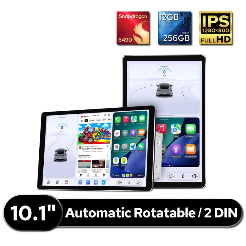 10.1” auto-rotate screen