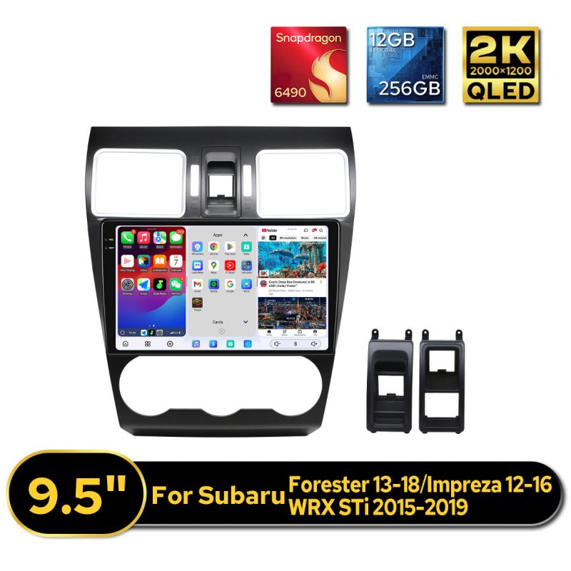 High-End 9.5 Inch Car GPS Navigation With DSP Sound For Subaru Forester/Impreza/WRX STi 