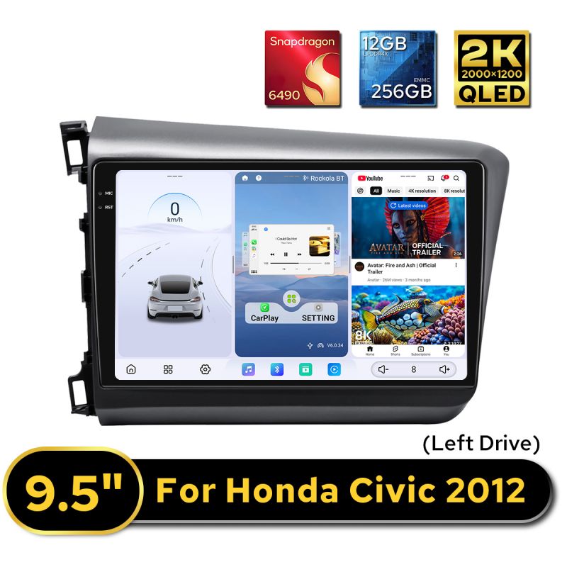 9.5” Honda Civic Car Stereo
