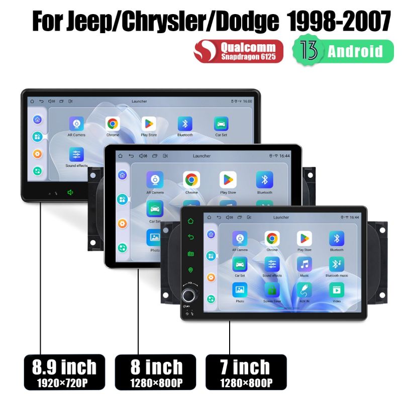 Jeep/Chrysler/Dodge 1998-2007 Android Autoradio