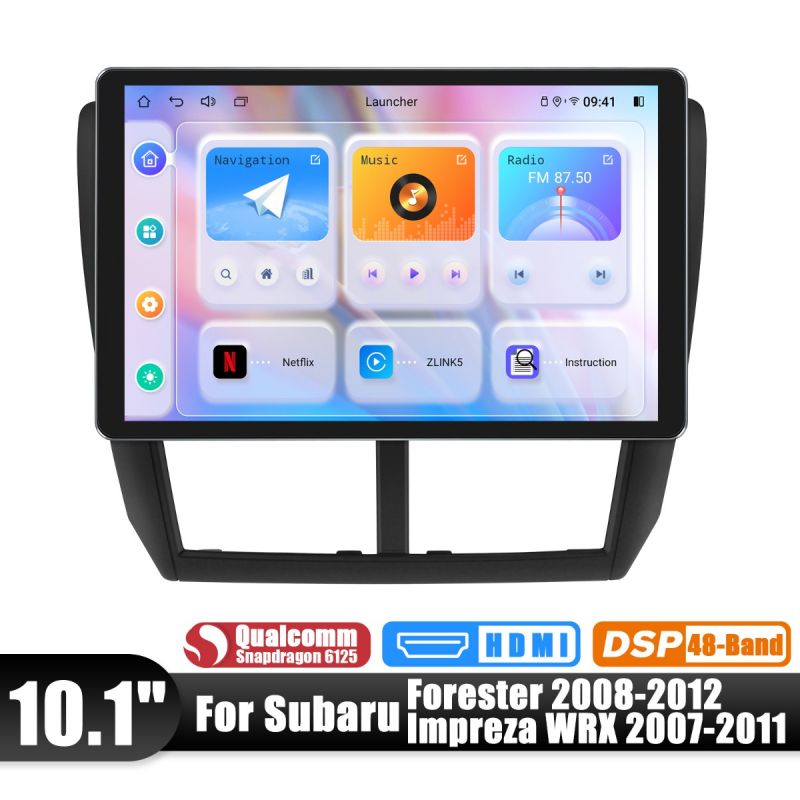 10.1" IPS Screen 1280*800 Car Stereo Android 12 Radio for Subaru Forester 2008-2012 Impreza WRX 2007-2011  