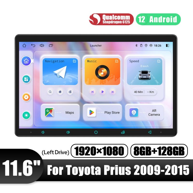 toyota prius head unit android 12 system