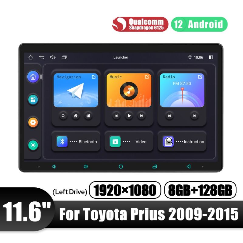 11.6 inch toyota prius stereo