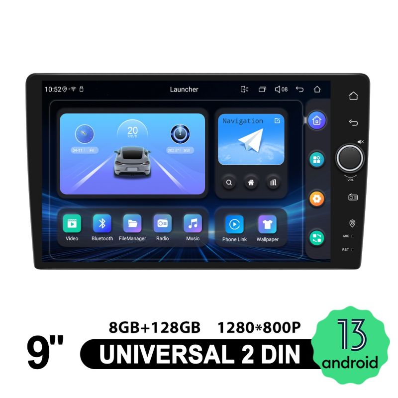 android 13 double din car radio